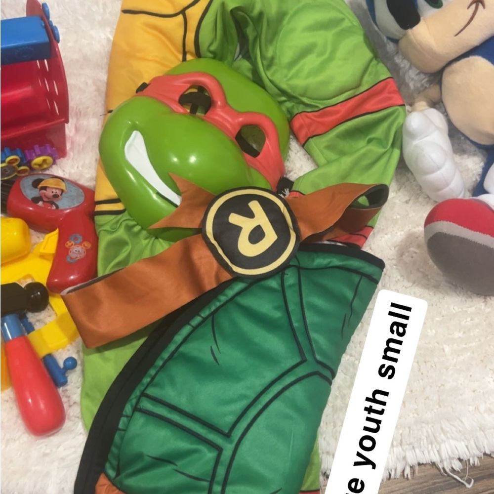 Kids Ninja Turtle Costume Set - Green and Orange